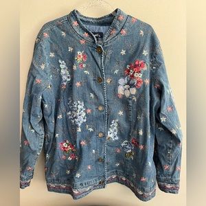 Denim&Co Embroidered Floral Jacket